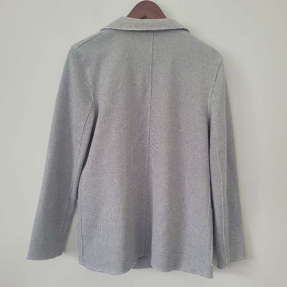 TOPSHOP Raw Edge Double Knit Blazer in Gray Size 4 - Picture 9 of 11